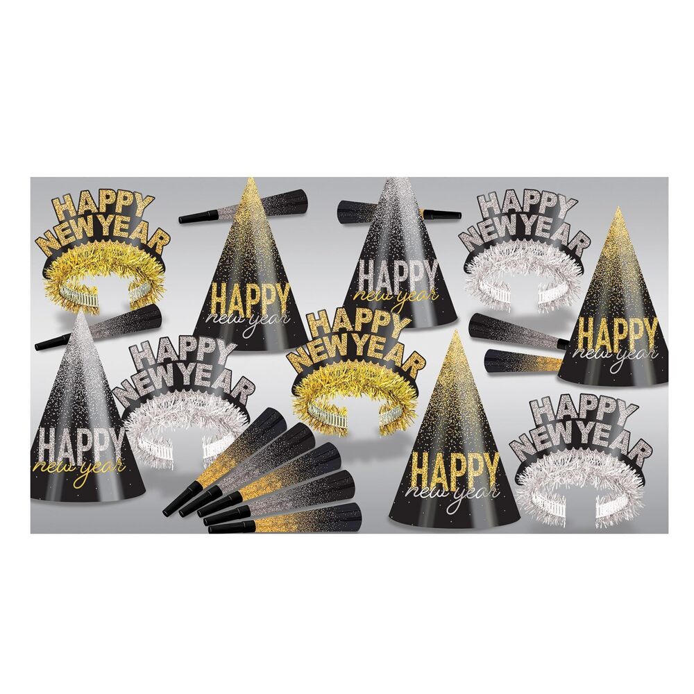 7292 Silver & Gold Midnight Burst New Year's Eve Assortment For 10 People
